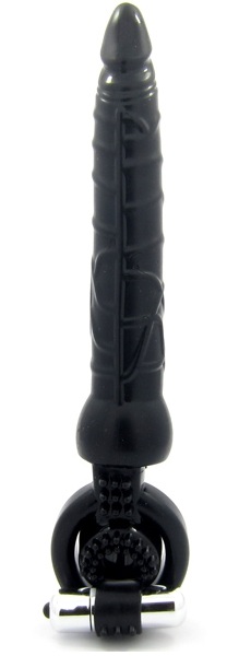 Черная вибронасадка с анальным стимулятором - ToyFa - в Невинномысске купить с доставкой
