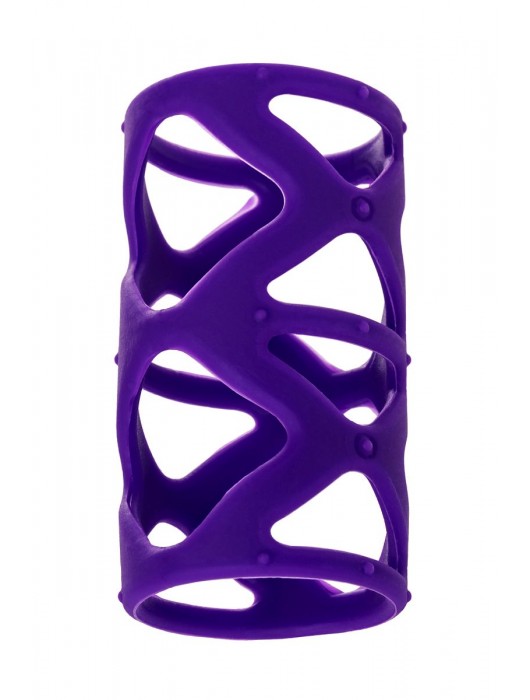 Фиолетовая насадка-сетка на пенис - 7,5 см. - A-toys - в Невинномысске купить с доставкой