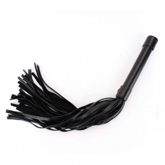 Чёрная плеть из нежной кожи - 45 см. - БДСМ Арсенал - купить с доставкой в Невинномысске