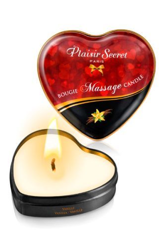 Массажная свеча с ароматом ванили Bougie Massage Candle - 35 мл. - Plaisir Secret - купить с доставкой в Невинномысске