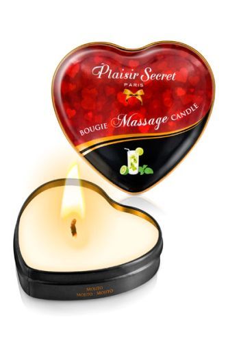 Массажная свеча с ароматом мохито Bougie Massage Candle - 35 мл. - Plaisir Secret - купить с доставкой в Невинномысске