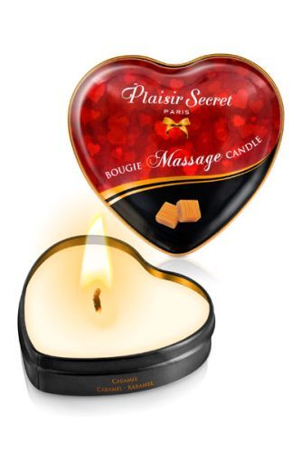 Массажная свеча с ароматом карамели Bougie Massage Candle - 35 мл. - Plaisir Secret - купить с доставкой в Невинномысске