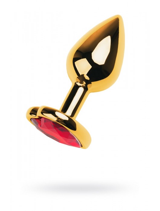Золотистая анальная пробка с кристаллом-сердцем - 7,5 см. - ToyFa - купить с доставкой в Невинномысске