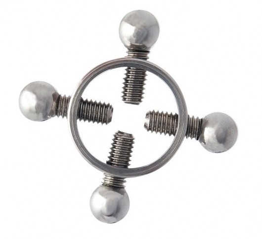 Серебристые зажимы для сосков на винтах - ToyFa - купить с доставкой в Невинномысске