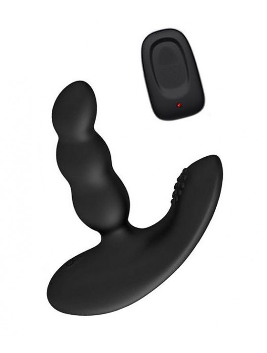 Черный силиконовый стимулятор простаты Levett Nitoc с пультом ДУ - Levett - в Невинномысске купить с доставкой