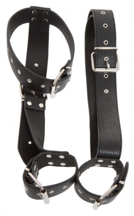 Фиксация на шею и запястья Bad Kitty Neck and Hand Restraints - Orion - купить с доставкой в Невинномысске