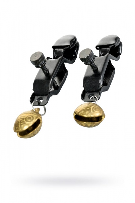 Черно-золотистые зажимы для сосков TOYFA Theatre - ToyFa - купить с доставкой в Невинномысске