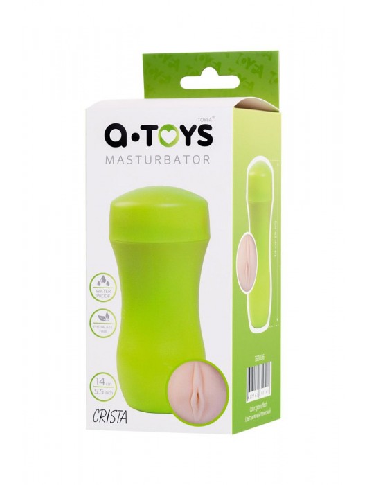 Мастурбатор-вагина A-Toys в зеленой колбе - A-toys - в Невинномысске купить с доставкой