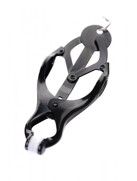 Черно-серебристые зажимы для сосков с кольцом для пениса TOYFA Metal - ToyFa - купить с доставкой в Невинномысске