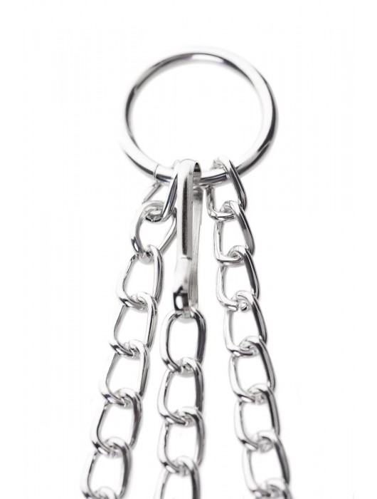 Черно-серебристые зажимы для сосков с кольцом для пениса TOYFA Metal - ToyFa - купить с доставкой в Невинномысске