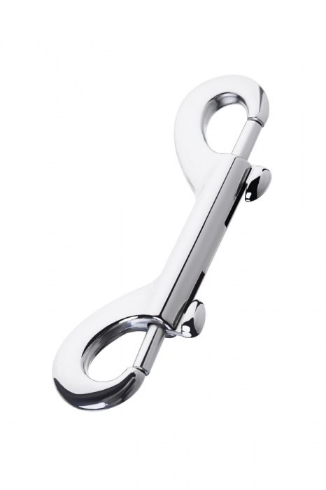 Серебристый двухсторонний карабин TOYFA Metal - ToyFa - купить с доставкой в Невинномысске