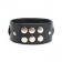 Черный кожаный ошейник с короткими шипами - БДСМ Арсенал - купить с доставкой в Невинномысске