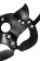 Черная кожаная рельефная маска кошки - Pecado - купить с доставкой в Невинномысске