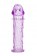 Гладкая фиолетовая насадка с усиками под головкой - 12,5 см. - Toyfa Basic - в Невинномысске купить с доставкой